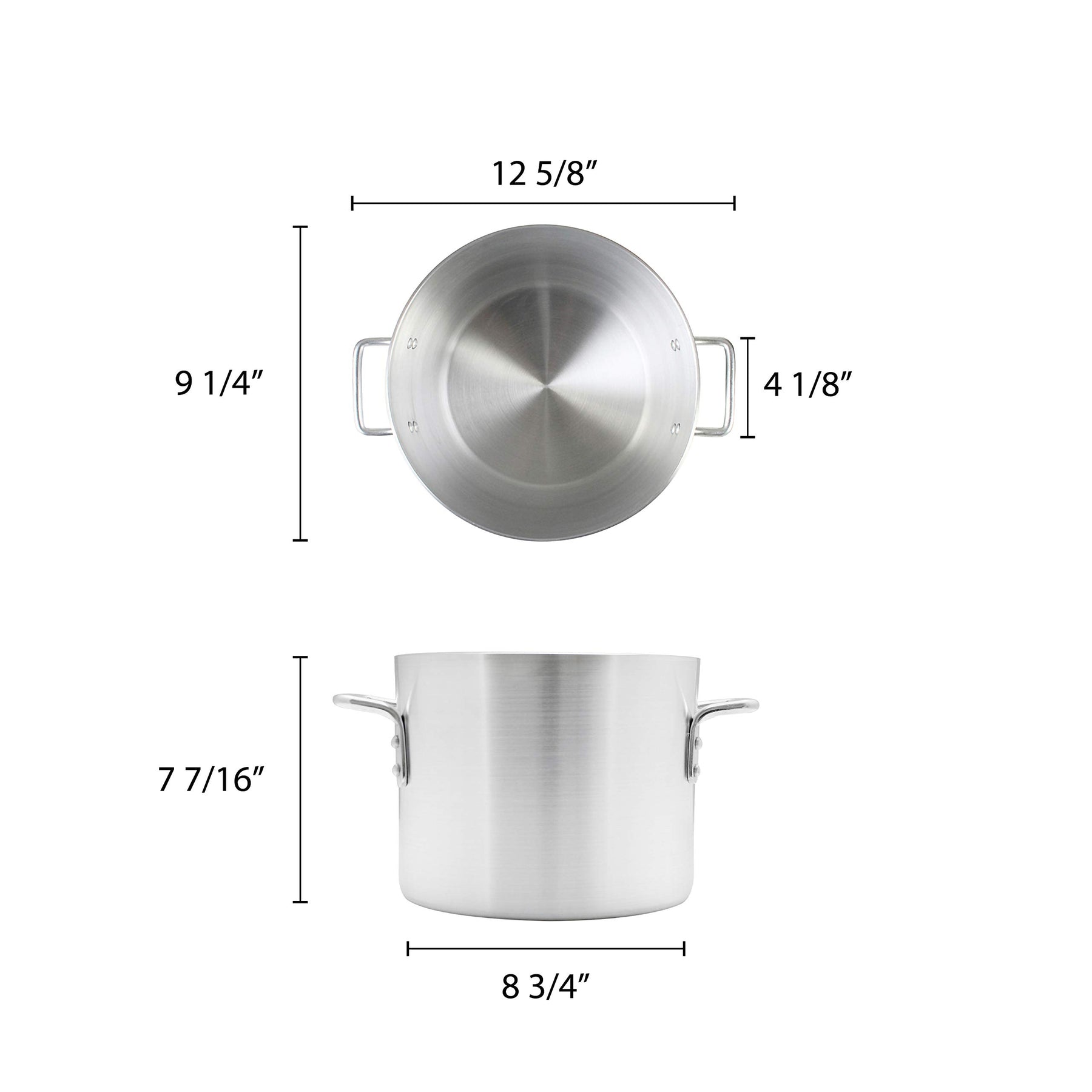 Thunder Group 8 Quart Aluminum Stock Pot view 2