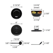 Thunder Group Plnb002 Japanese Noodle Bowl, Black,1 - Pack view 2