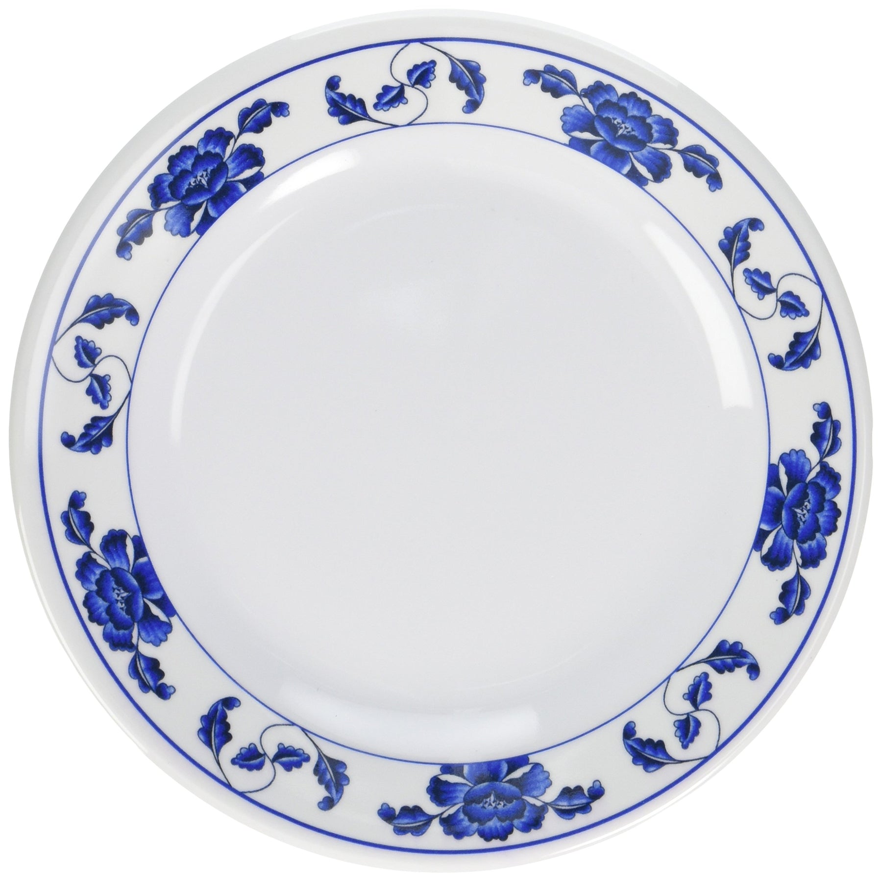 Thunder Group Wei Collection 12-Pack Plate, 7-7/8-Inch, Melamine, Brown