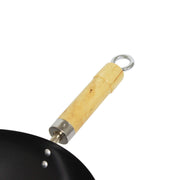 Thunder Group Non-Stick Carbon Steel Wok with Wood Handle, 14-Inch view 3