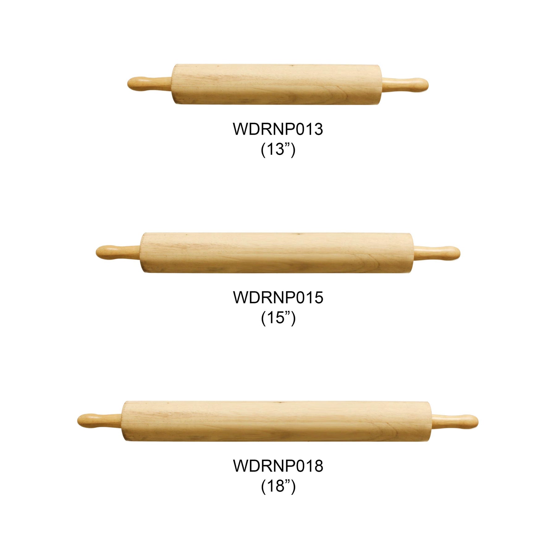Thunder Group WDRNP015 Rolling Pin 15" 3-1/4" Dia. Barrel view 4