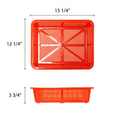 Thunder Group 15.25" x 12.25" plastic square colanders, comes in each view 2