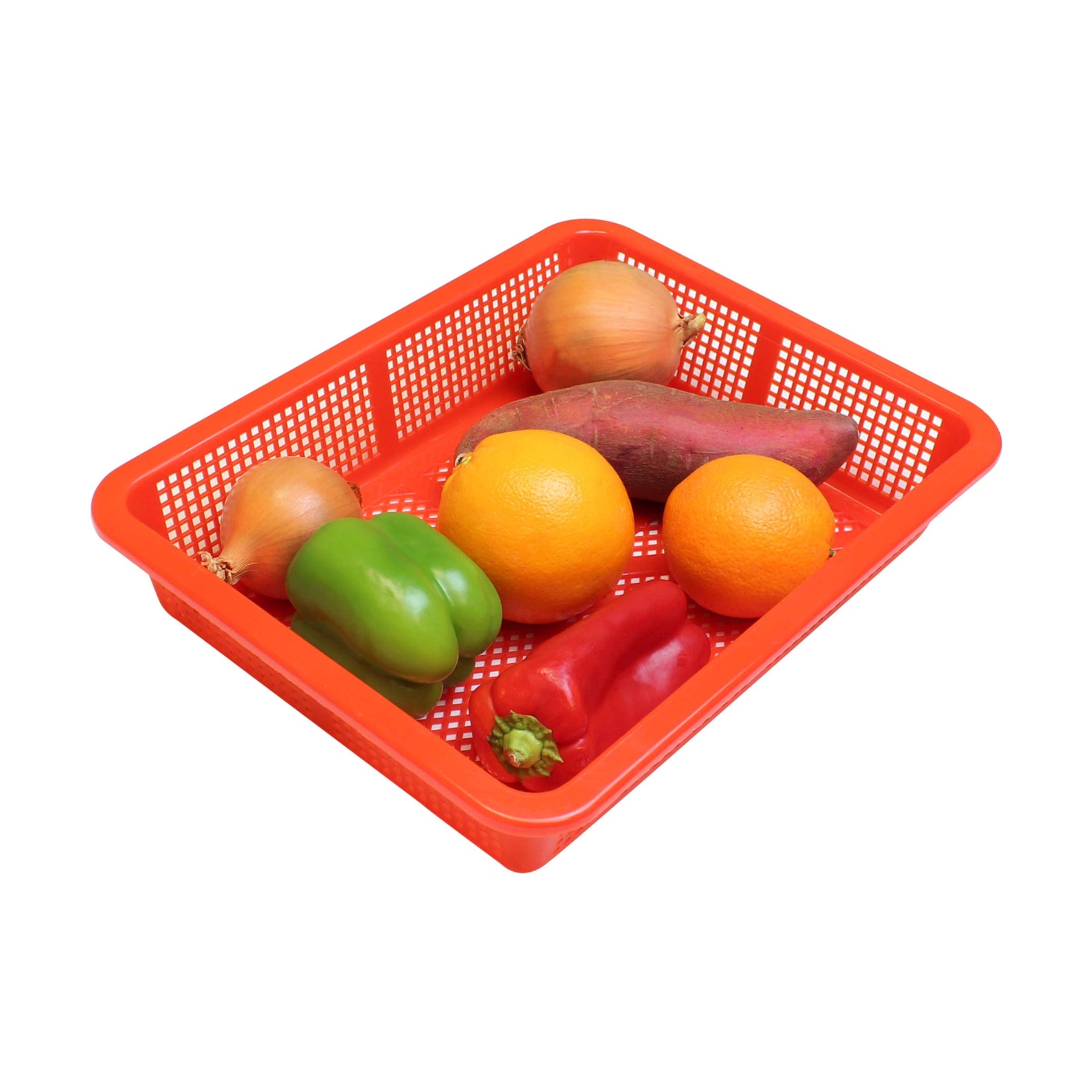 Thunder Group 15.25" x 12.25" plastic square colanders, comes in each view 3