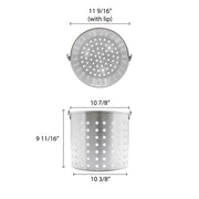 Thunder Group 24 Quart Aluminum Steamer Basket Fits ALSKSP005 view 2