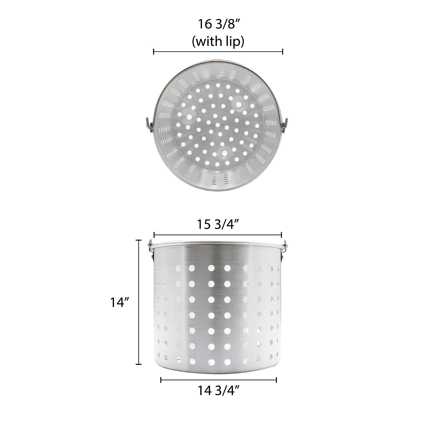 Thunder Group 80-Quart Aluminum Steamer Basket Fits ALSKSP010 view 2