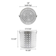 Thunder Group 100 quart Aluminum steamer basket for stock pot, comes in each view 2