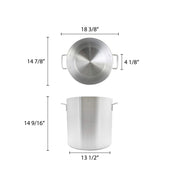 Thunder Group 40 Quart Aluminum Stock Pot view 2