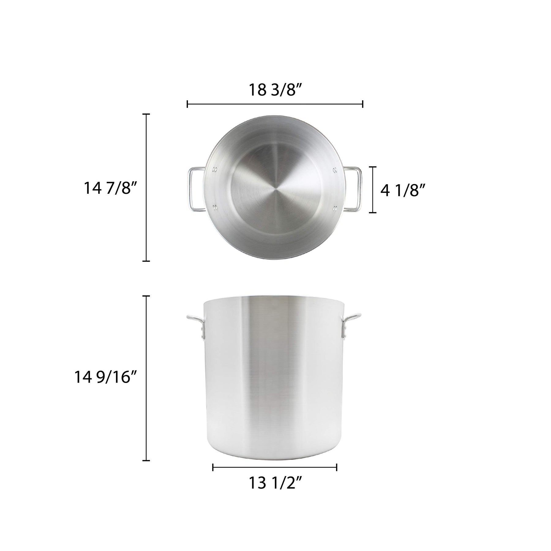 Thunder Group 40 Quart Aluminum Stock Pot view 2