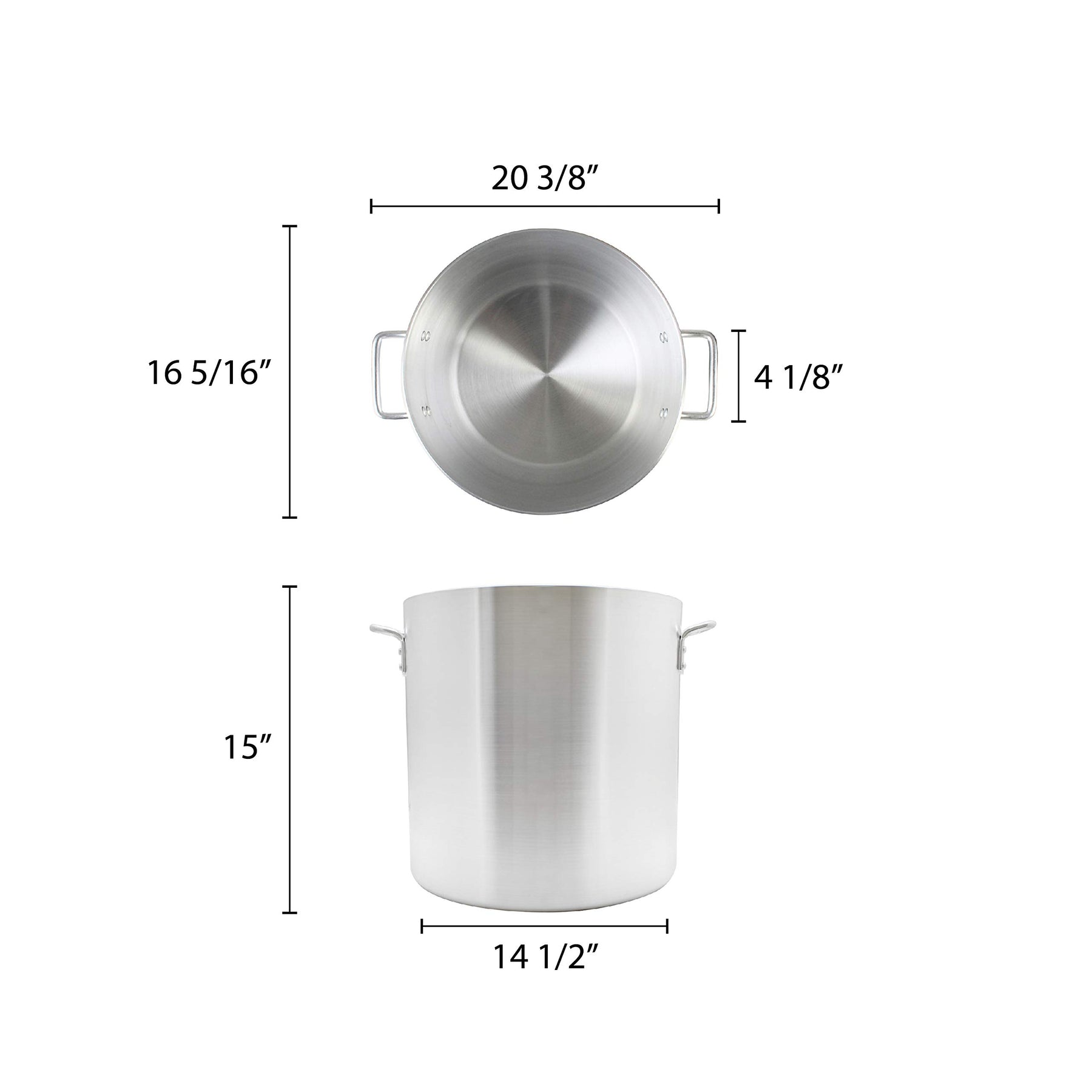 Thunder Group 50 Quart Aluminum Stock Pot view 2