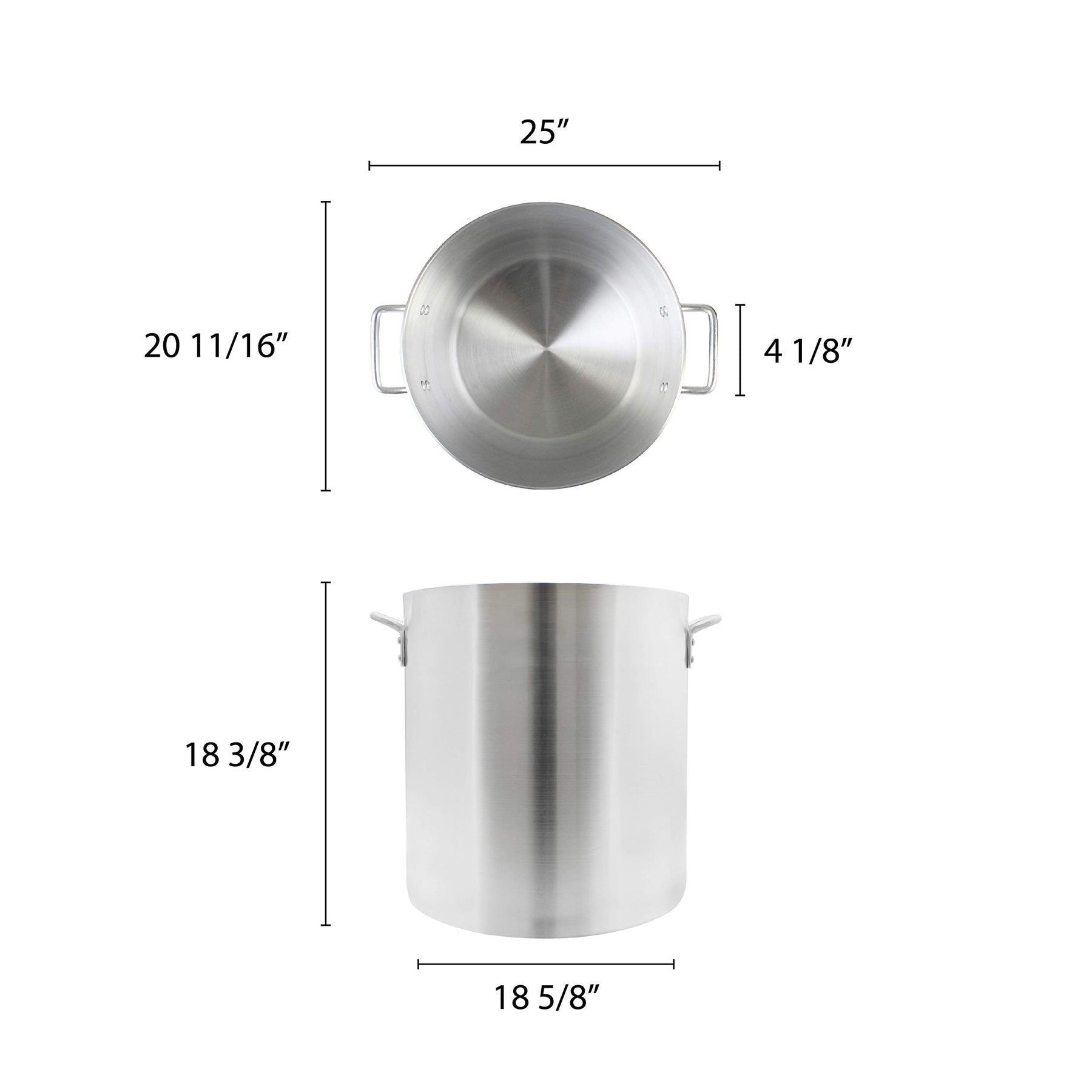 Thunder Group 100 Quart Aluminum Stock Pot view 2