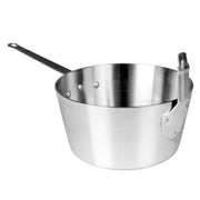 Thunder Group ALSF002 Fry Pot, 7 quart capacity, 3 mm thick, with stem catcher, leveled, fits basket SLFB002 (not included), aluminum, mirror-finish