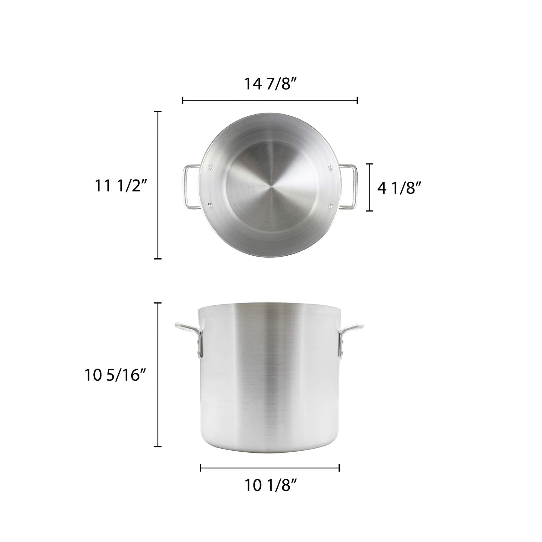 Thunder Group 16 Quart Aluminium Stock Pot view 2