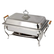 Thunder Group Capacity 8-Quart Chafer with Wood Handle, Full Size