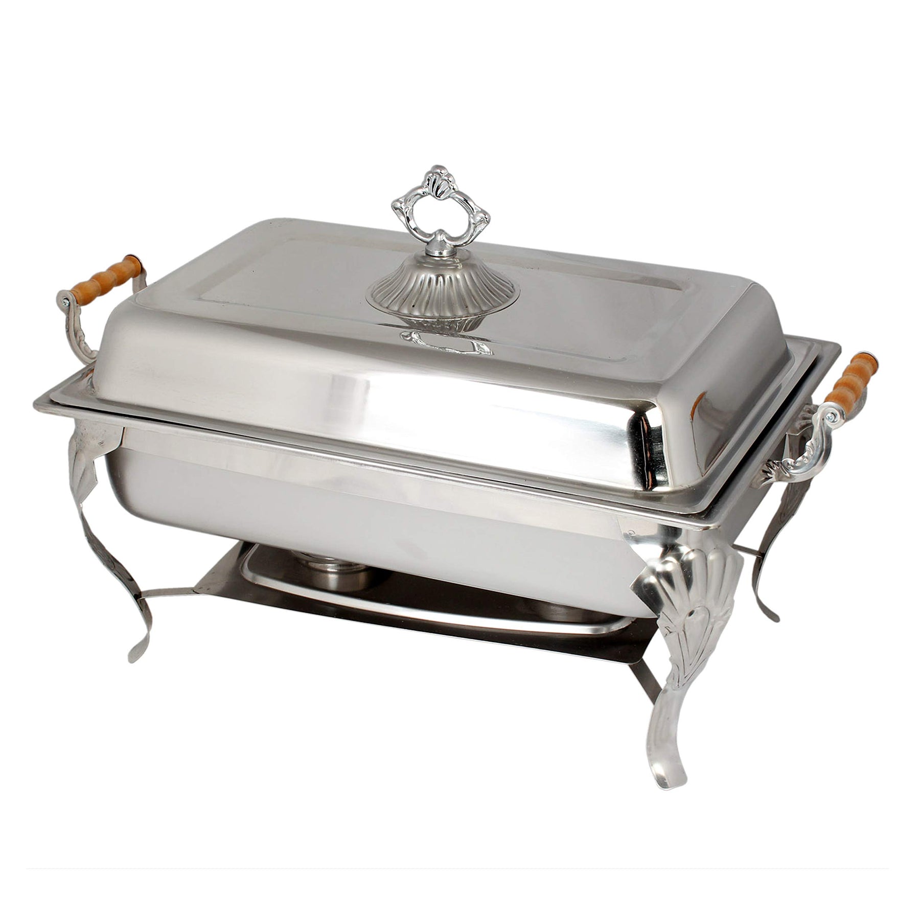 Thunder Group Capacity 8-Quart Chafer with Wood Handle, Full Size