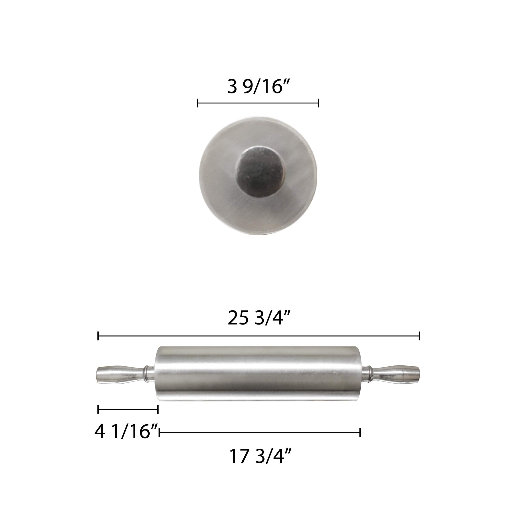 Thunder Group ALRNP018 Rolling Pin 18" 3-1/2" Dia. Barrel view 2