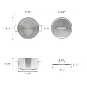 Thunder Group 14 Quart Aluminum Braiser with Lid view 2