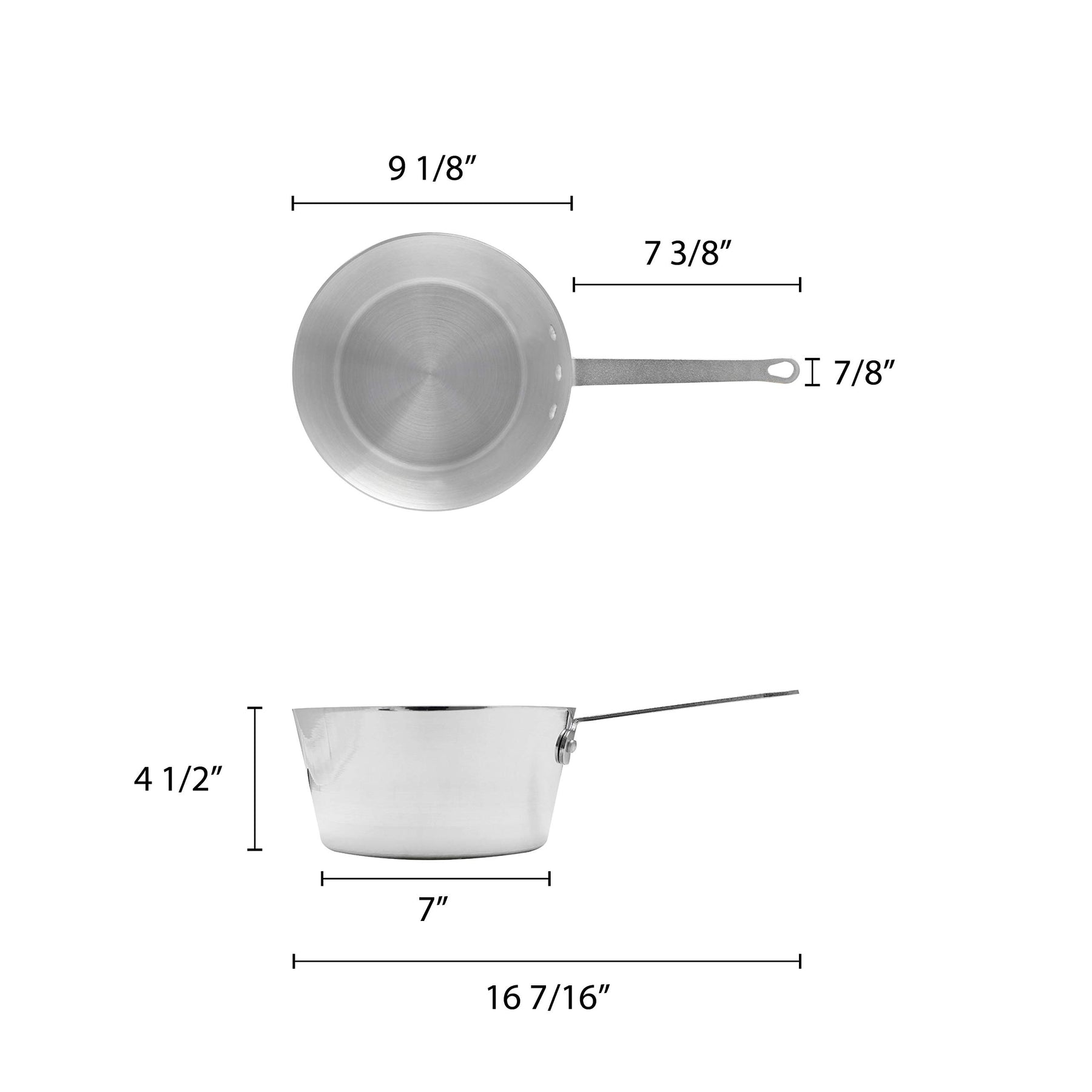 Thunder Group ALSKSS003 Sauce Pan 3-3/4 Qt 9" Dia. X 4-3/8"H view 2