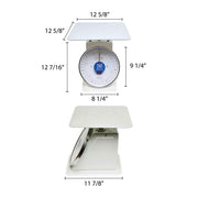 Thunder Group SCSL006 Scale, Portion, 70 lb. Capacity, Zero-Adjust dial, top Loading, Counter Model, Stainless Steel Platform, Enamel Finish view 2