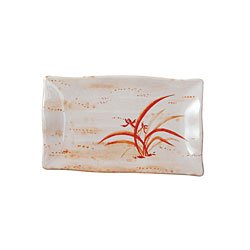 Thunder Group Wave Sashimi Tempura Plate - Gold Orchid Collection 11 x 7 (12 per Case) [2412GD]