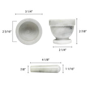 Thunder Group Marble Grinder, 3-Inch, White view 2