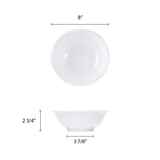 Thunder Group Nustone white melamine dinnerware collection 8 inch - 36 oz rimless bowl, comes in dozen view 2