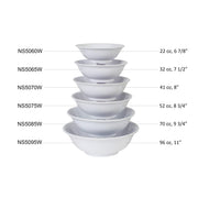 Thunder Group Nustone white melamine dinnerware collection 8 inch - 36 oz rimless bowl, comes in dozen view 5