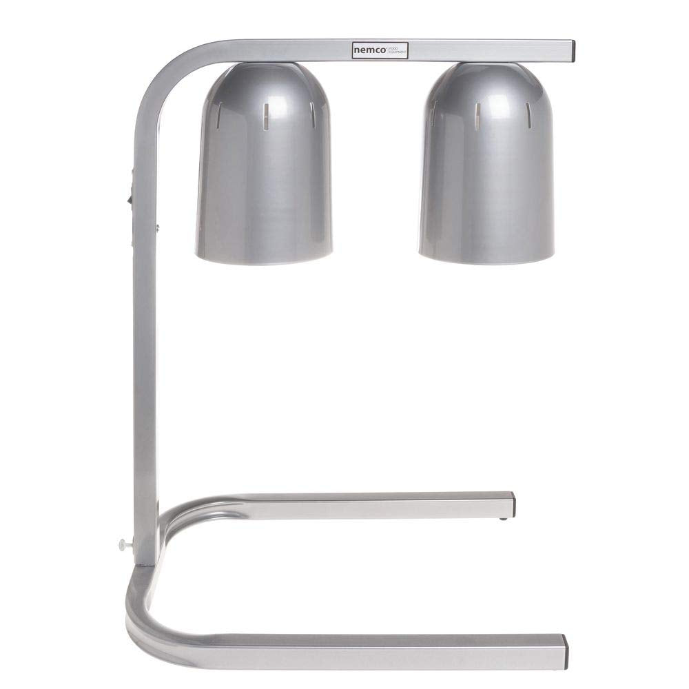 Nemco 6000A-2 Two Bulb Freestanding Heat Lamp - 120V