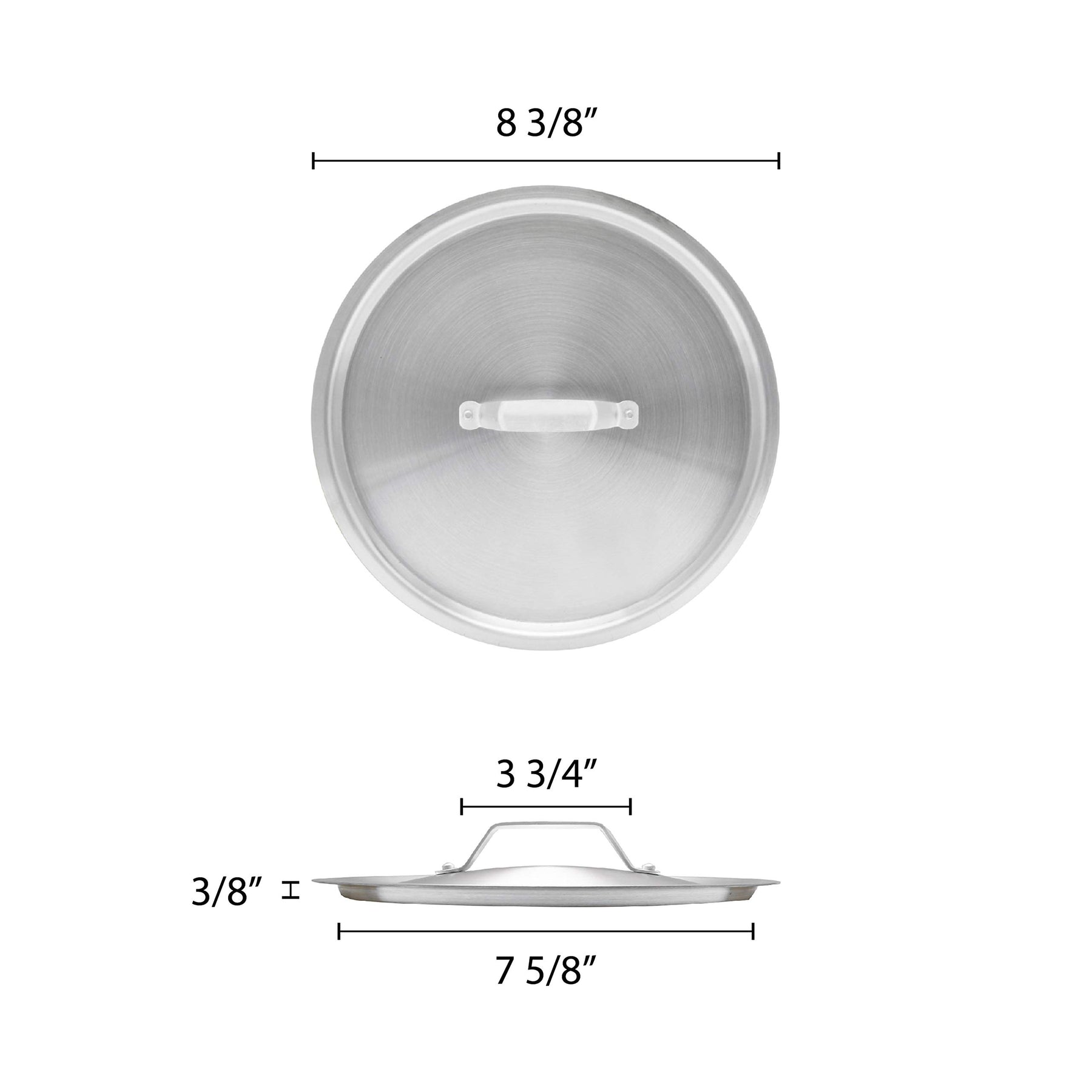 Thunder Group 2.75 Quart Aluminum Sauce Pan Lid view 2