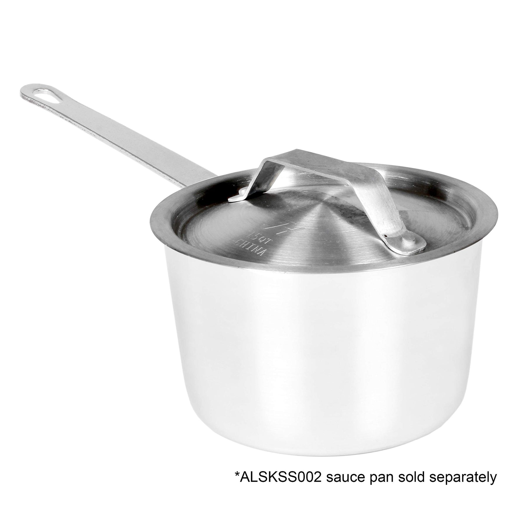 Thunder Group 2.75 Quart Aluminum Sauce Pan Lid view 5