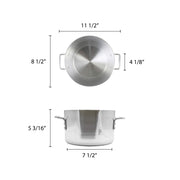 Thunder Group 5 quart Aluminum sauce pot mirror finish, comes in each view 2