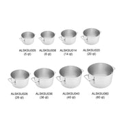 Thunder Group 5 quart Aluminum sauce pot mirror finish, comes in each view 5