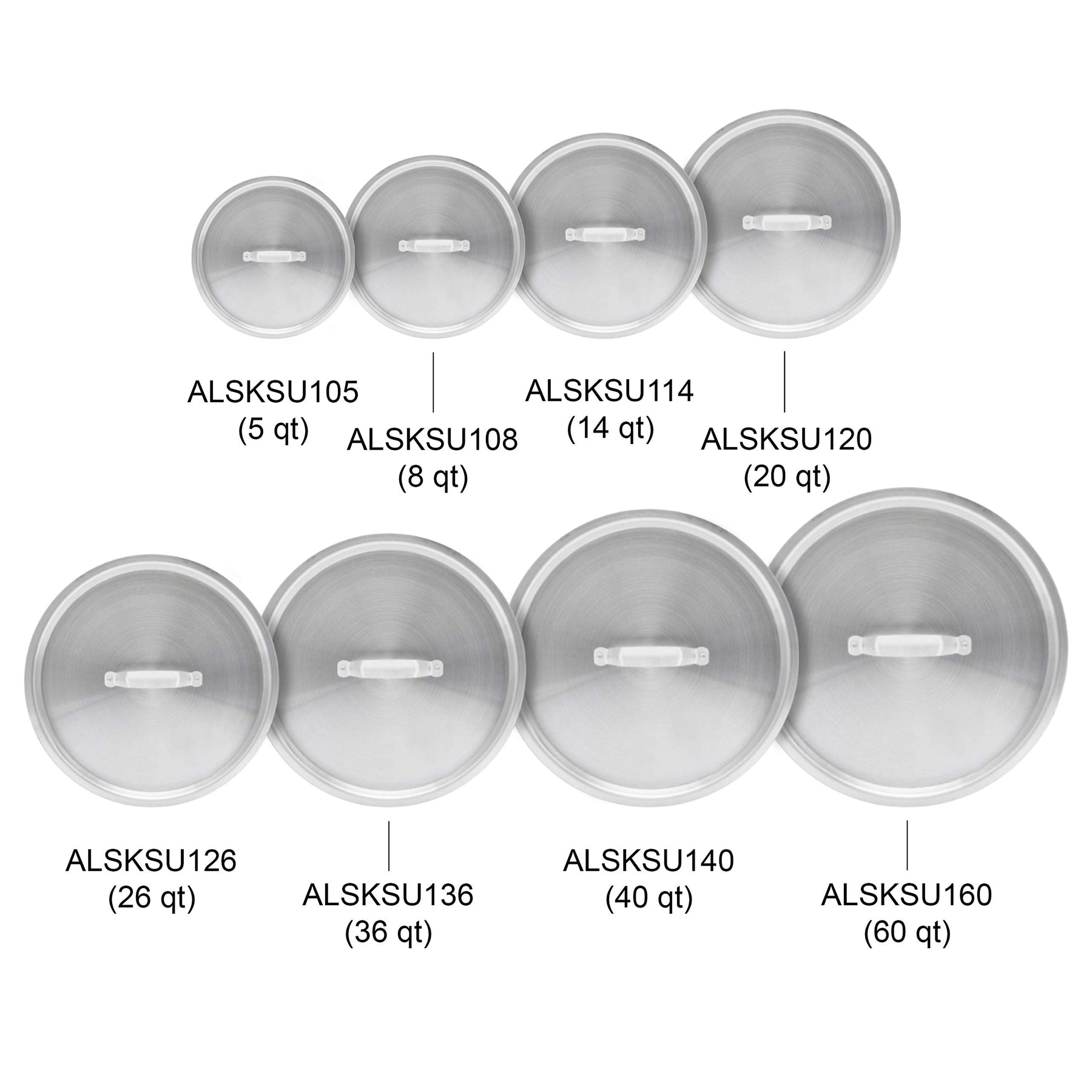 Thunder Group 40 qt Aluminum sauce pot lid, comes in each view 6