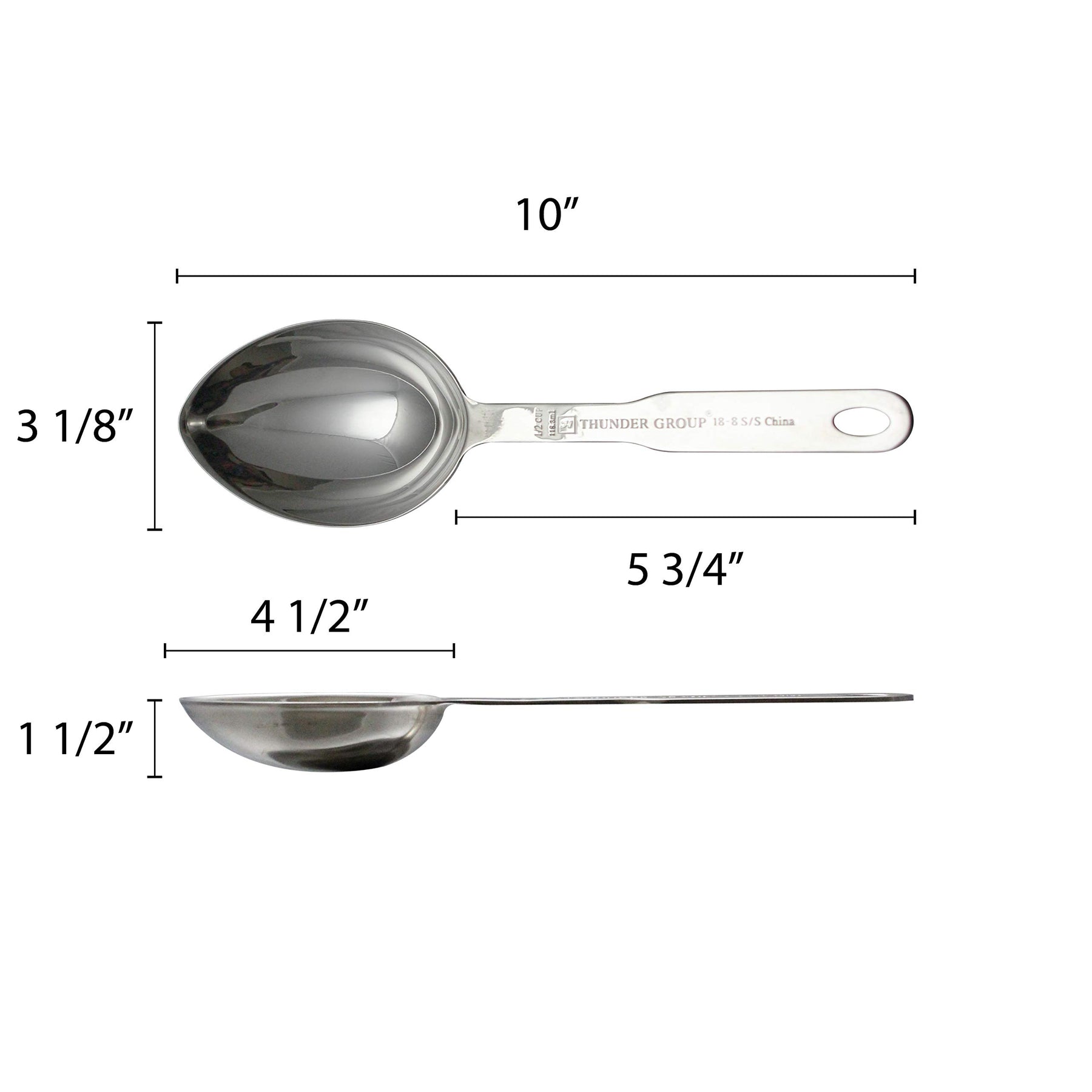 Thunder Group 1/2-Cup Heavy Duty Measuring Scoop, 10-Inch view 2