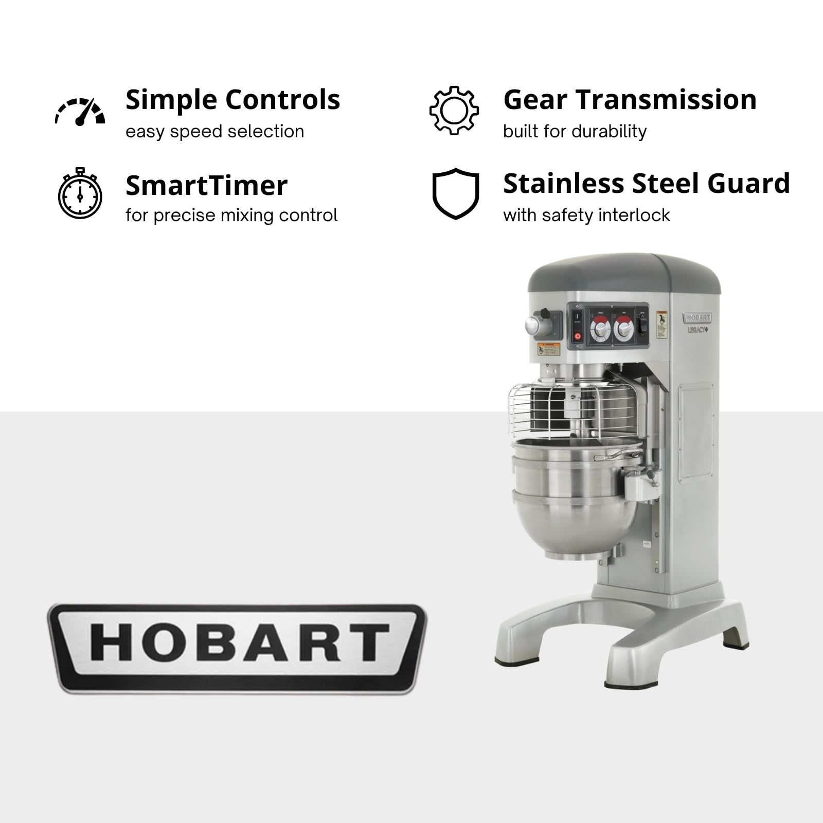 Hobart HL662-1STD Legacy Pizza Planetary Floor Mixer view 5