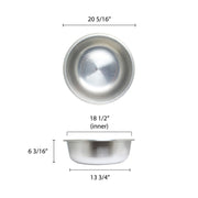 Thunder Group Aluminum Basin, 20-Inch Diameter by 6-Inch Height, Silver view 2
