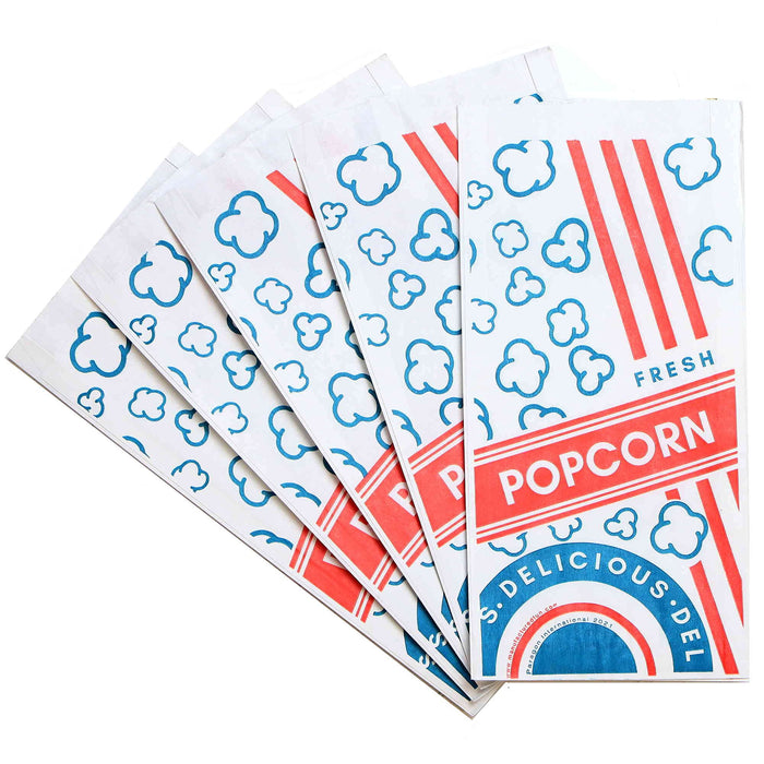 Retro 1.5 Ounce Popcorn Bags (1,000-Count), Red, White, and Blue