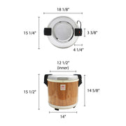 Thunder Group SEJ21000 Wood Grain 50-Cup (Uncooked) 100-Cup (Cooked) Rice Warmer view 2