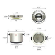 Thunder Group Insulated sushi pot - stainless steel - 60cups, comes in each view 2