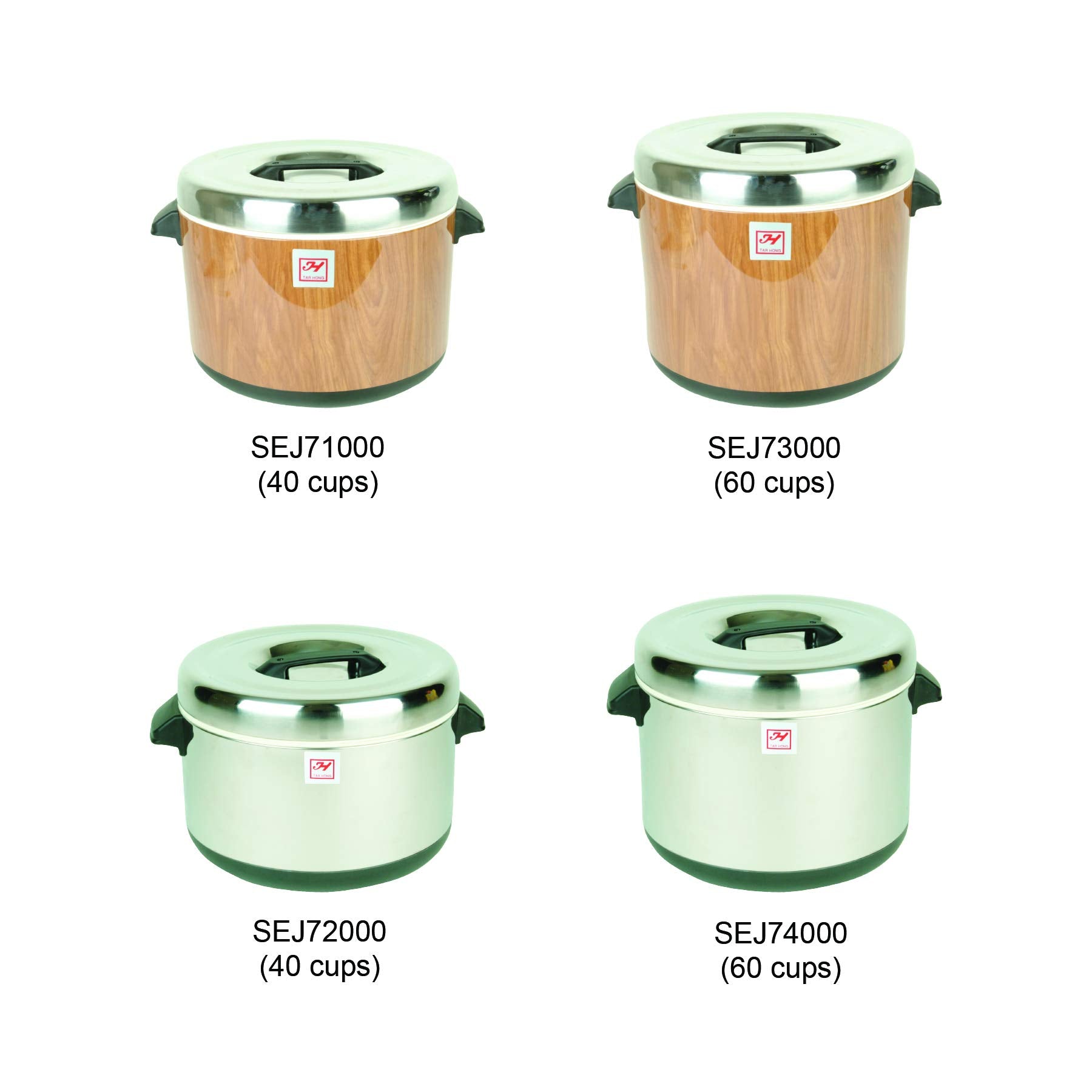 Thunder Group Insulated sushi pot - stainless steel - 60cups, comes in each view 3