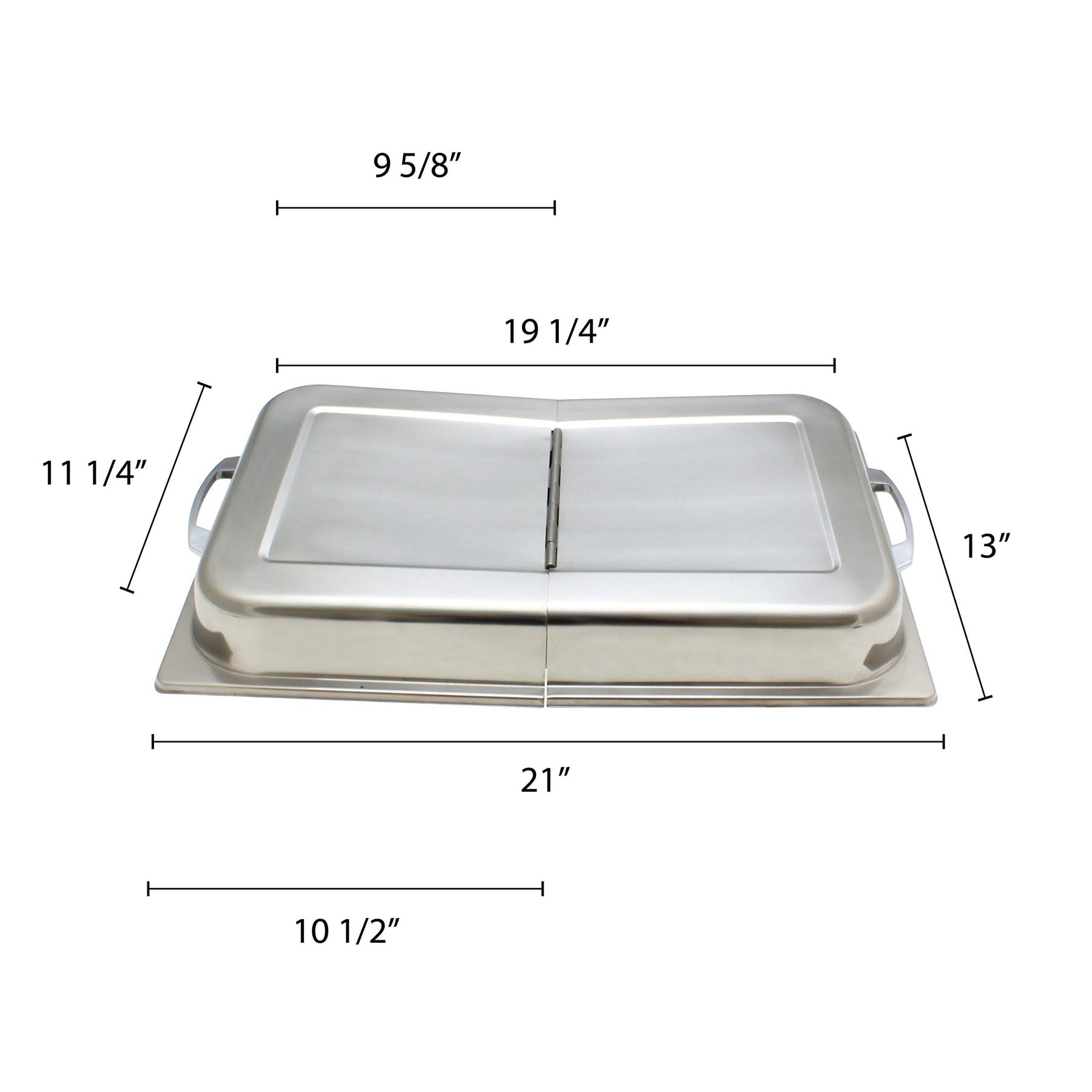 Thunder Group Stainless Steel Hinged Dome Cover 3 x 21.25 x 13 Inch view 2