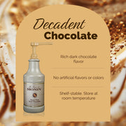 Monin - Sugar Free Dark Chocolate Sauce, Velvety and Rich, Great for Desserts, Coffee, and Snacks, Gluten-Free (64 Ounce) view 3