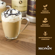 Monin - Sugar Free Dark Chocolate Sauce, Velvety and Rich, Great for Desserts, Coffee, and Snacks, Gluten-Free (64 Ounce) view 4