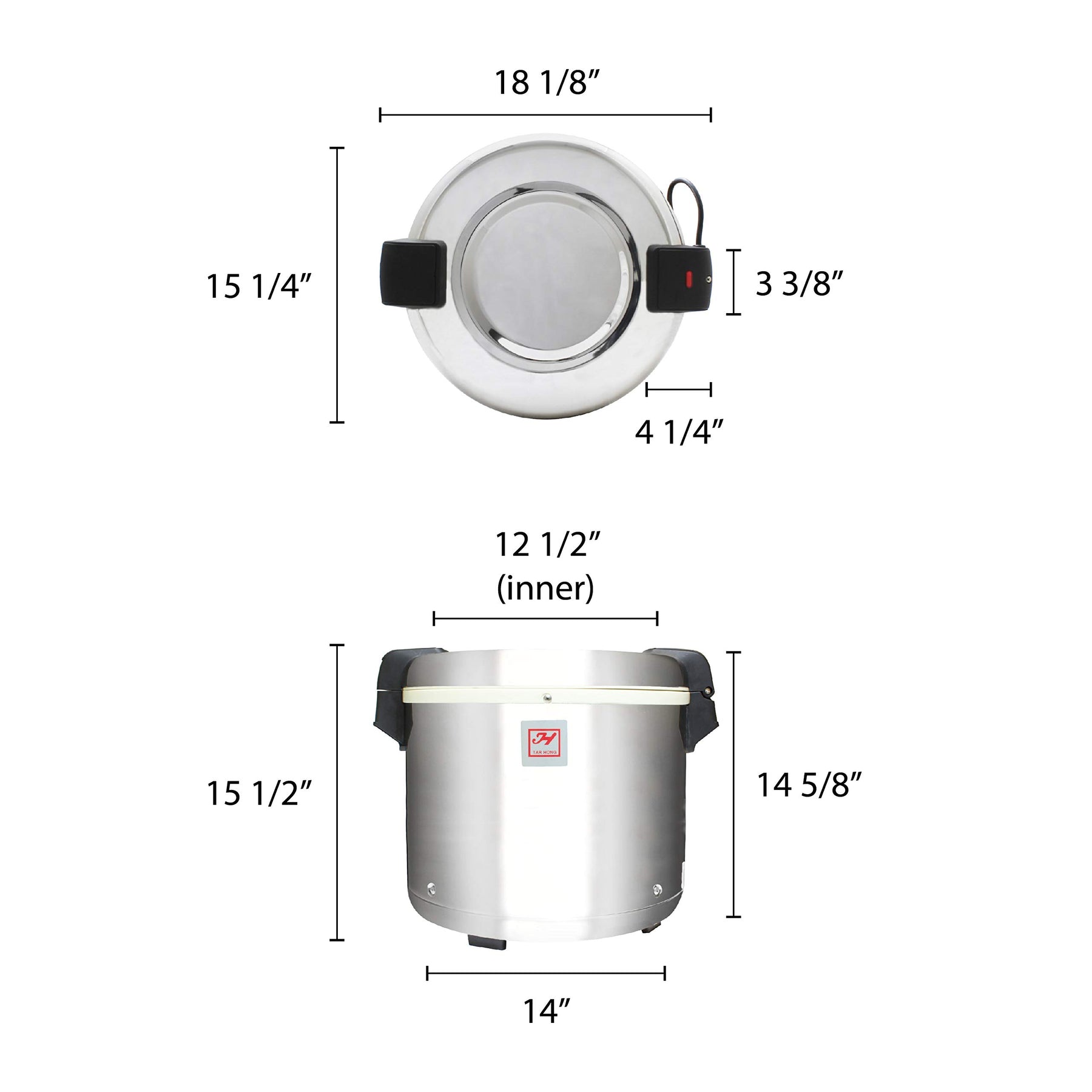Excellante SEJ22000 Commercial Stainless-Steel 50-Cup Rice Warmer view 2