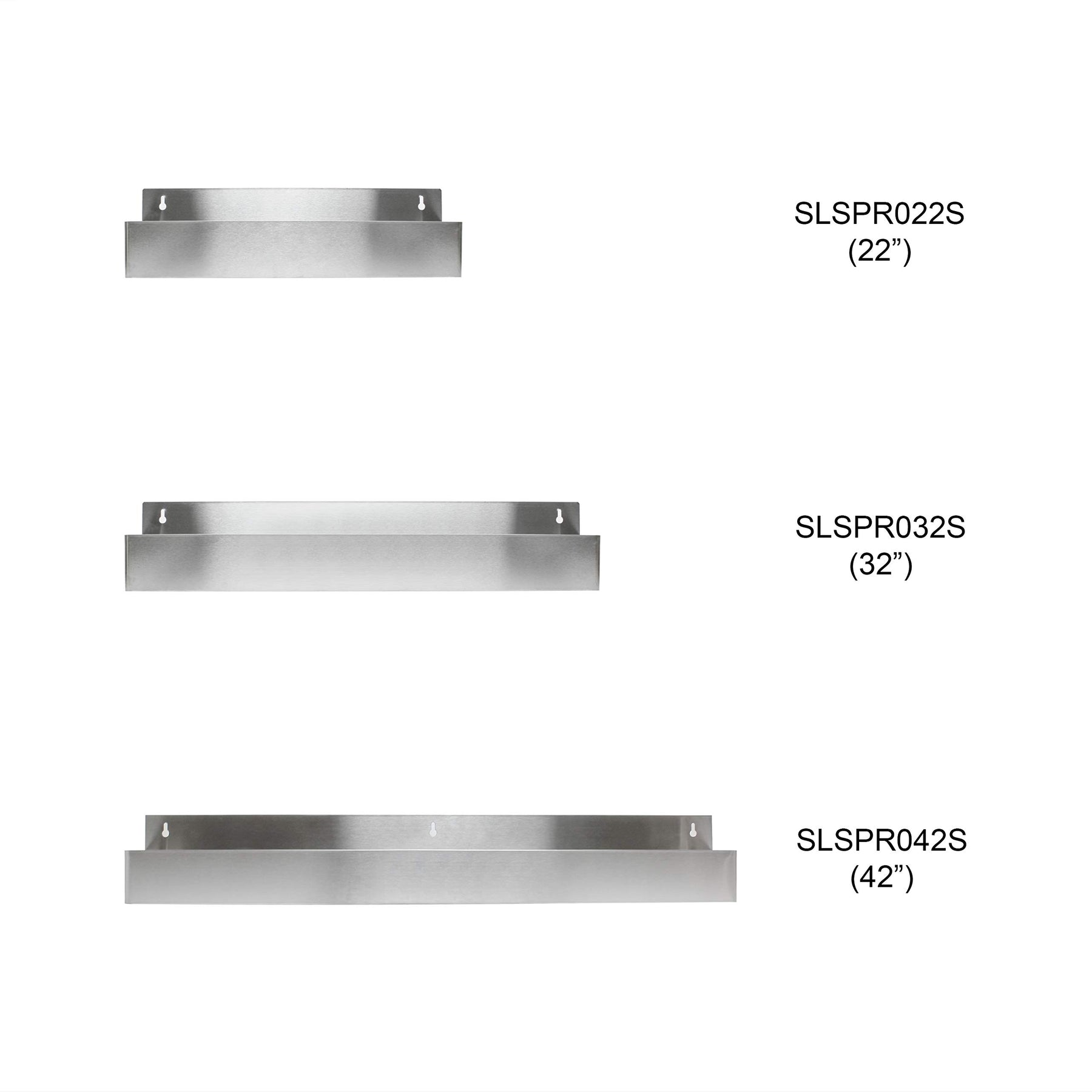 Excellante 22-Inch Stainless Steel Single Speed Rails view 3