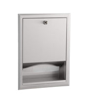 BOBRICK 359 ClassicSeries Stainless Steel Recessed Paper Towel Dispenser, Satin Finish, 17-3/16" Height, 12-3/4" Width