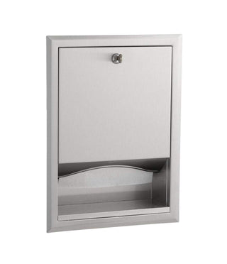 BOBRICK 359 ClassicSeries Stainless Steel Recessed Paper Towel Dispenser, Satin Finish, 17-3/16" Height, 12-3/4" Width