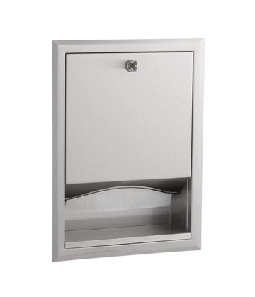 BOBRICK 359 ClassicSeries Stainless Steel Recessed Paper Towel Dispenser, Satin Finish, 17-3/16" Height, 12-3/4" Width