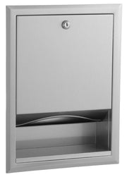 BOBRICK 359 ClassicSeries Stainless Steel Recessed Paper Towel Dispenser, Satin Finish, 17-3/16" Height, 12-3/4" Width view 2