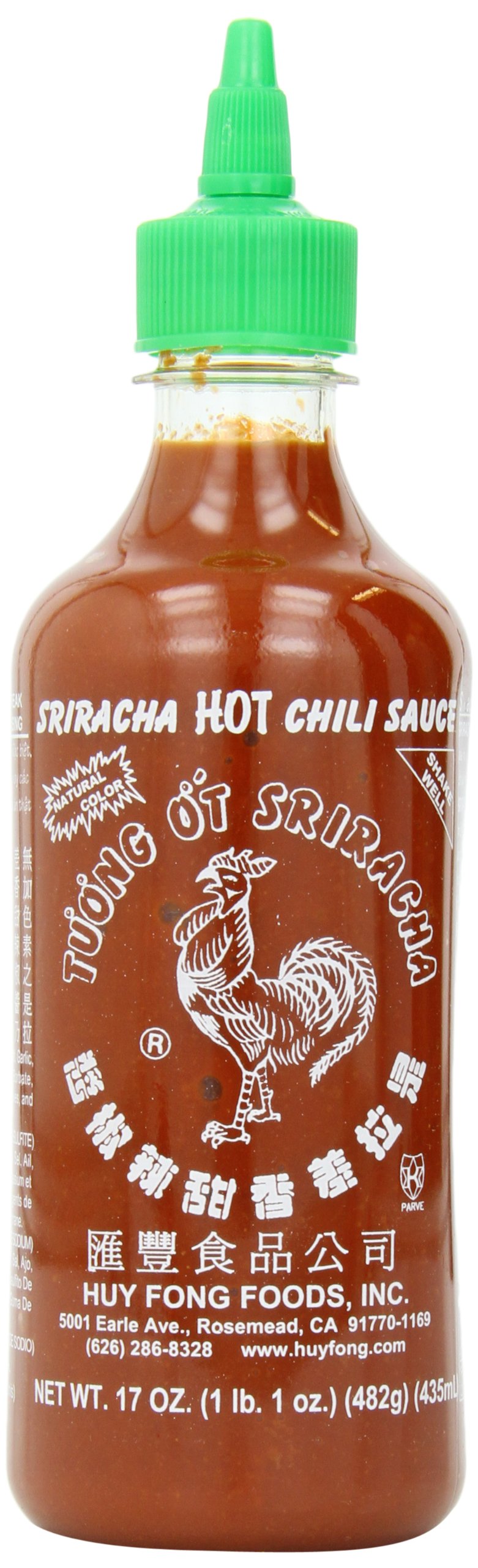 Huy Fong Sriracha Chili Sauce, 17-Ounce Bottles (Pack of 12)