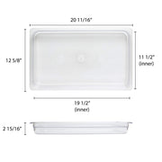 Thunder Group Full size 2.5 inch deep polycarbonate food pan, comes in each view 3